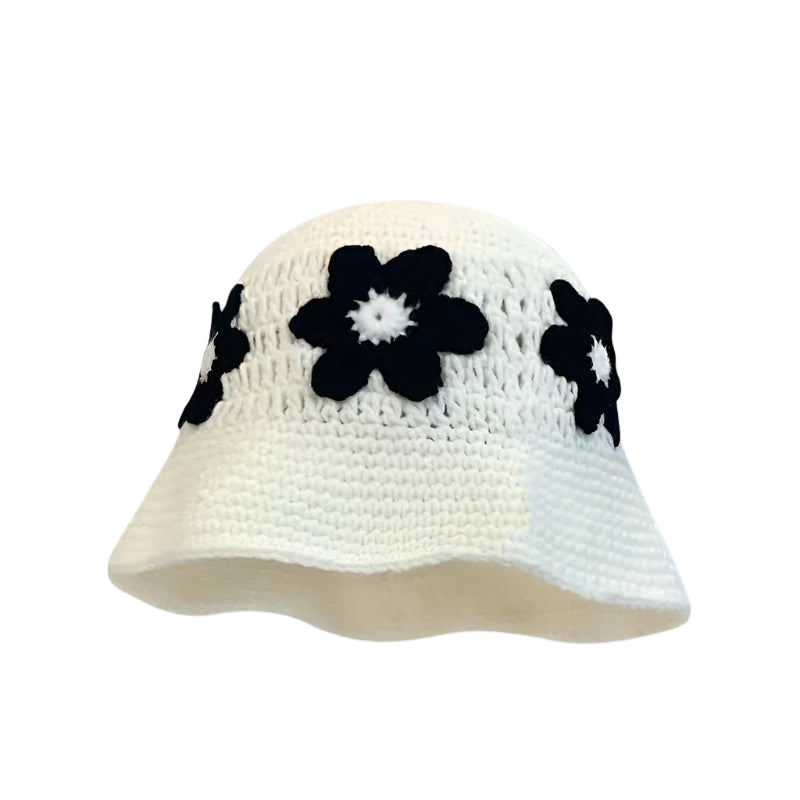 Chapeau Crochet Vintage Fleuri