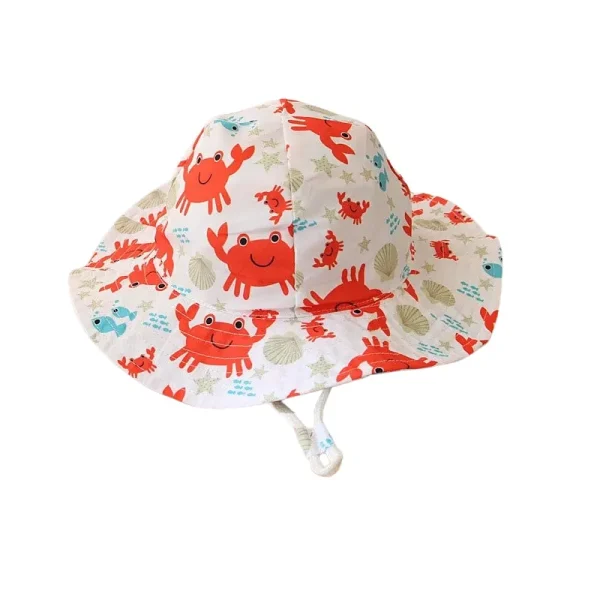 chapeau bébé crabe rouge