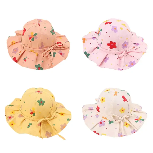 chapeau enfant fleuri