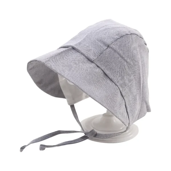 chapeau bébé en coton gris