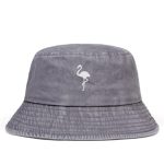 casquette jean motif flamant rose