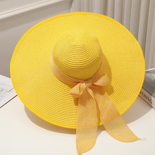 chapeau de paille coloré pour femme