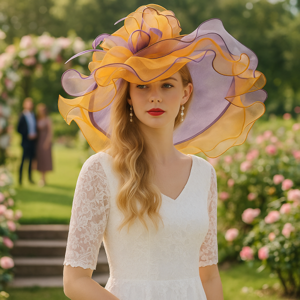 chapeau catherinette design fleuri