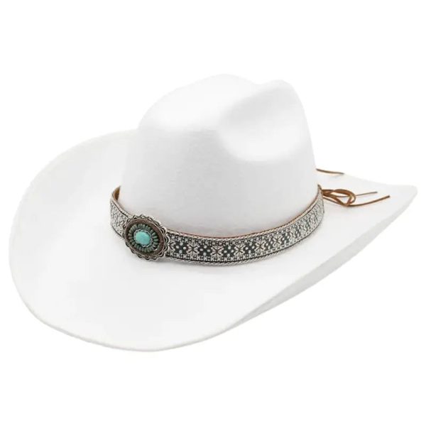 Chapeau Country Blanc style western