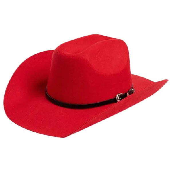 chapeau country rouge