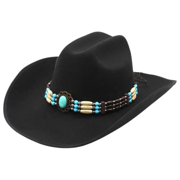 chapeau cowgirl noir