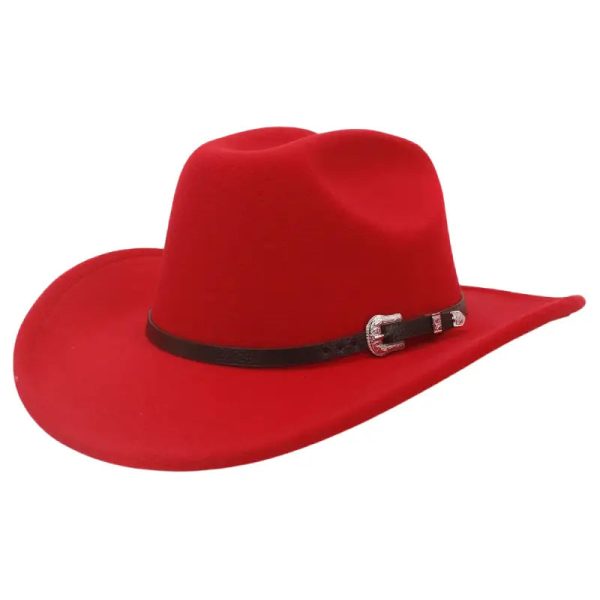 chapeau cowboy rouge
