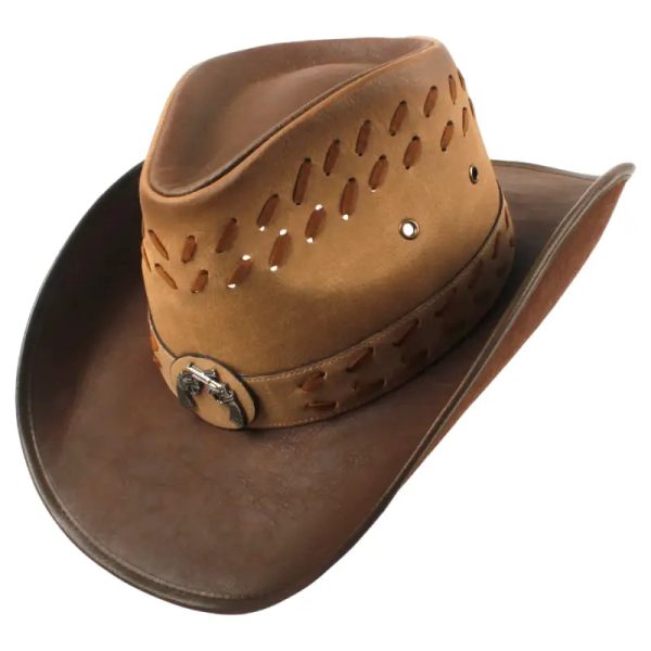 Chapeau Équitation Western cuir