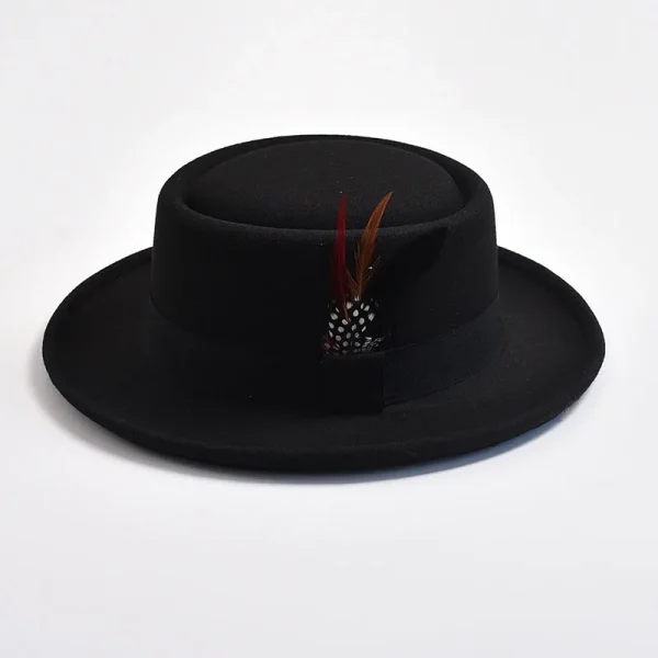 chapeau juif vintage plume