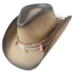 chapeau western femme en cuir