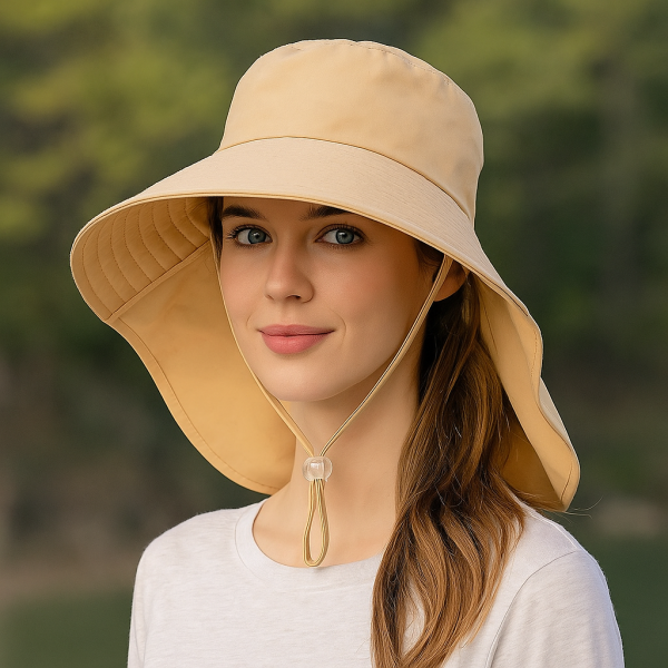 chapeau bob avec protège nuque